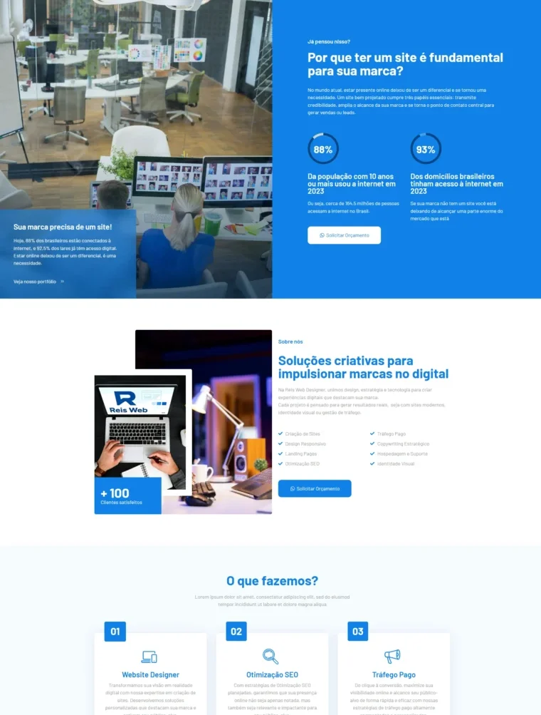 Desktop - Site desenvolvido por Reis Web Designer